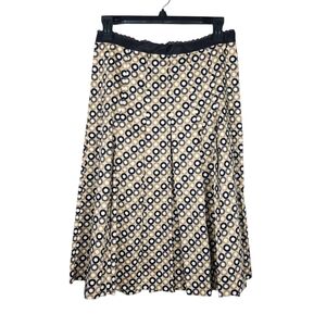 Ideology Circle Print Long Skirt Pleated Size 4